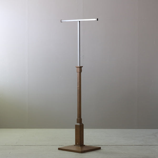 T字ハンガーラック 伸縮 ウッド×アイアン 什器 高さ112㎝ 幅60㎝ 奥行き40㎝ 【A753】