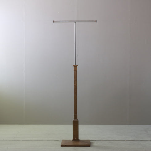 T字ハンガーラック 伸縮 ウッド×アイアン 什器 高さ112㎝ 幅60㎝ 奥行き40㎝ 【A753】