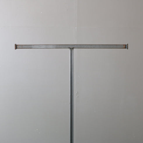 T字ハンガーラック 伸縮 ウッド×アイアン 什器 高さ112㎝ 幅60㎝ 奥行き40㎝ 【A753】