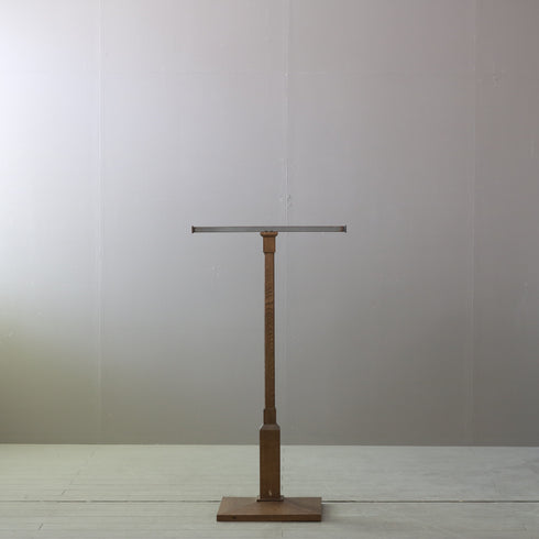 T字ハンガーラック 伸縮 ウッド×アイアン 什器 高さ112㎝ 幅60㎝ 奥行き40㎝ 【A753】