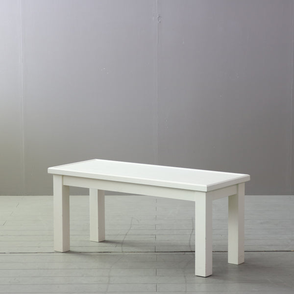 展示台 テーブル ベンチ 白 木製 什器 高さ45㎝ 幅100㎝ 奥行き40㎝ 【C758】
