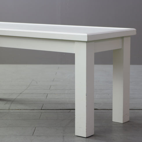 展示台 テーブル ベンチ 白 木製 什器 高さ45㎝ 幅100㎝ 奥行き40㎝ 【C758】