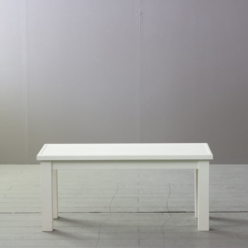 展示台 テーブル ベンチ 白 木製 什器 高さ45㎝ 幅100㎝ 奥行き40㎝ 【C758】
