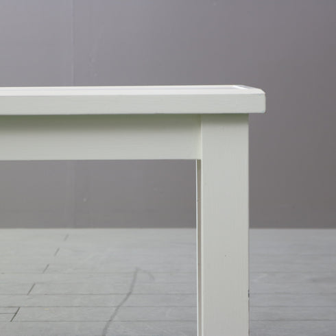 展示台 テーブル ベンチ 白 木製 什器 高さ45㎝ 幅100㎝ 奥行き40㎝ 【C758】