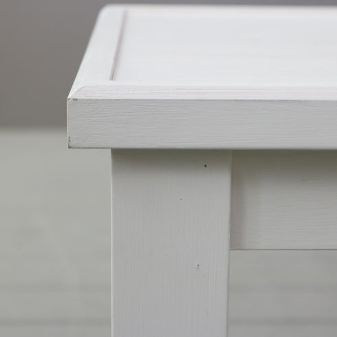 展示台 テーブル ベンチ 白 木製 什器 高さ45㎝ 幅100㎝ 奥行き40㎝ 【C758】