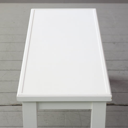 展示台 テーブル ベンチ 白 木製 什器 高さ45㎝ 幅100㎝ 奥行き40㎝ 【C758】