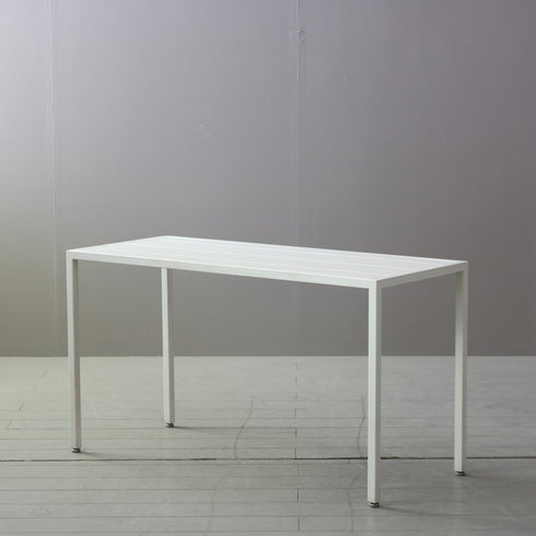 展示台 テーブル アイアンフレーム 白 什器 高さ60㎝ 幅110㎝ 奥行き45㎝ 【C759】