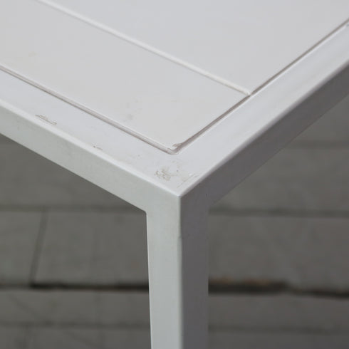 展示台 テーブル アイアンフレーム 白 什器 高さ60㎝ 幅110㎝ 奥行き45㎝ 【C759】