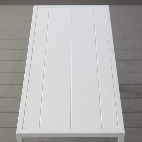 展示台 テーブル アイアンフレーム 白 什器 高さ60㎝ 幅110㎝ 奥行き45㎝ 【C759】