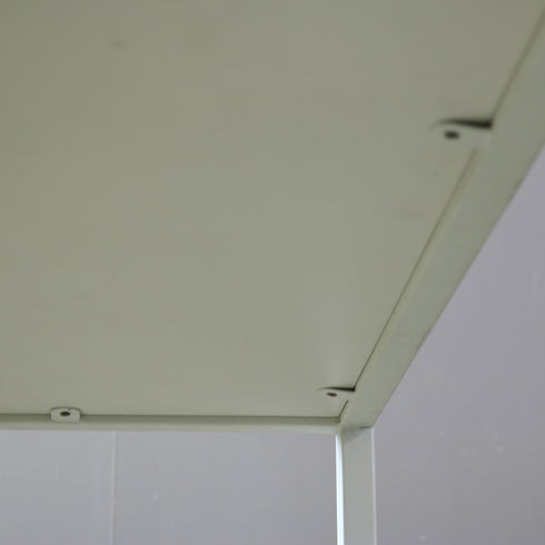 展示台 テーブル アイアンフレーム 白 什器 高さ60㎝ 幅110㎝ 奥行き45㎝ 【C759】