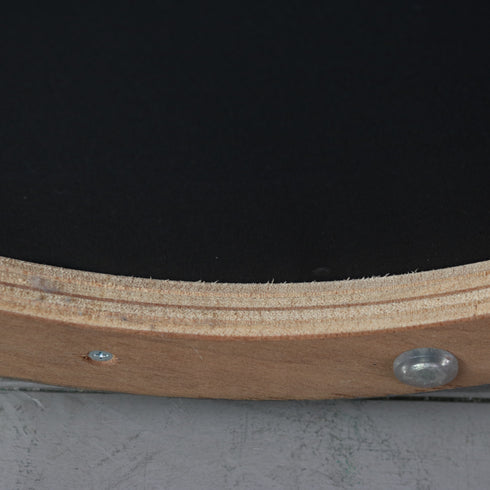 円柱型 スツール 黒 レザー調 高さ46㎝ 直径56㎝ 【C767】