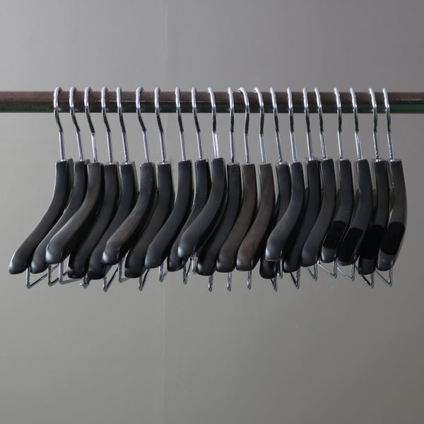 スリムスーツハンガー ボトム付き 木製 20本 ダークブラウン H27.5/W41.5/D4.5 【E782】