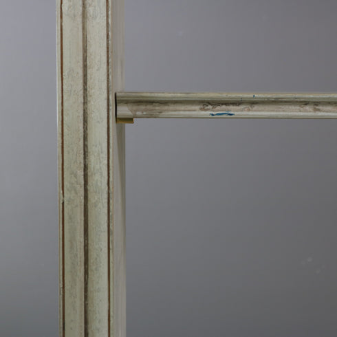 アンティーク調 オープンシェルフ 4段 ミラー付き キャスター付き 木製 什器 高さ192㎝ 幅156㎝ 奥行き56㎝ 【C784】