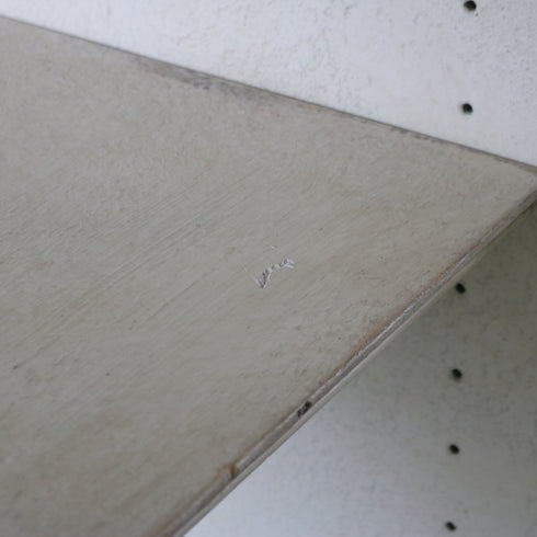 アンティーク調 オープンシェルフ 4段 ミラー付き キャスター付き 木製 什器 高さ192㎝ 幅156㎝ 奥行き56㎝ 【C784】