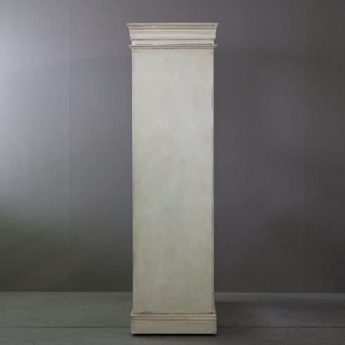 アンティーク調 オープンシェルフ 4段 ミラー付き キャスター付き 木製 什器 高さ192㎝ 幅156㎝ 奥行き56㎝ 【C784】