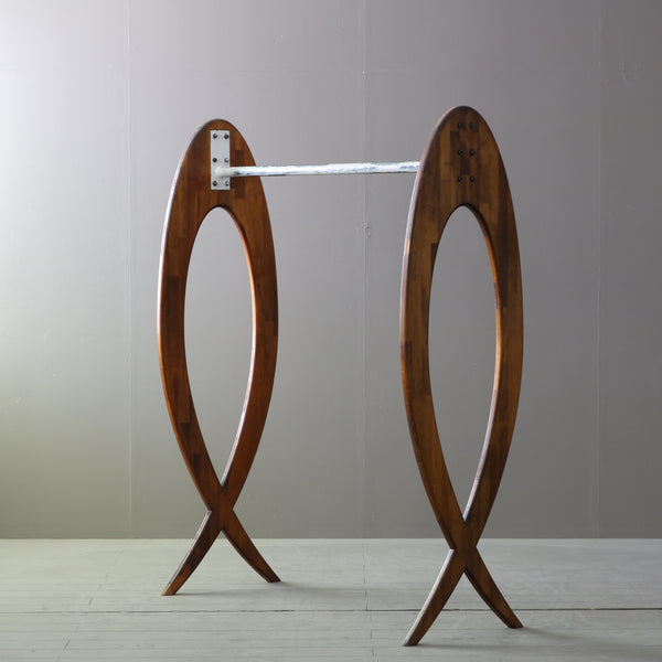 【A787】 ハンガーラック ウッド×アイアン 什器 高さ160㎝ 幅125㎝ 奥行き49㎝