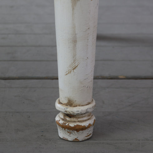 アンティーク調テーブル 白 木製 高さ71㎝ 幅152㎝ 奥行き86㎝ 【C793】