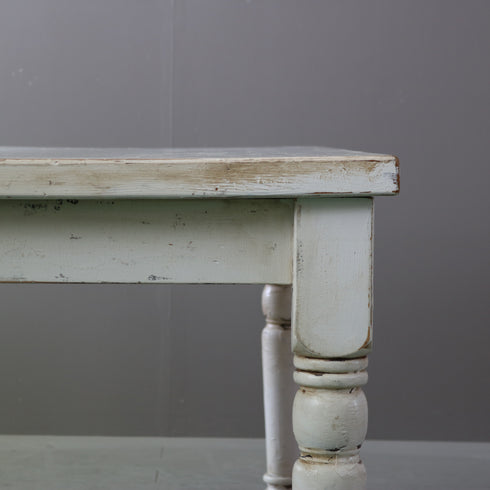 アンティーク調テーブル 白 木製 高さ71㎝ 幅152㎝ 奥行き86㎝ 【C793】