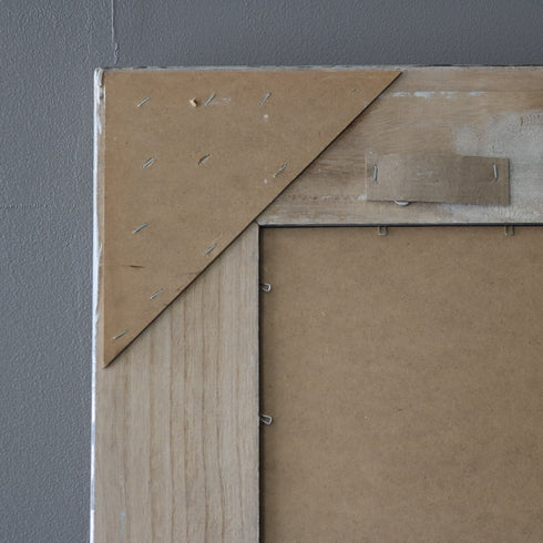 アンティーク調ミラー 白 木製 高さ193㎝ 幅92㎝ 奥行き4.5㎝ 【D795】