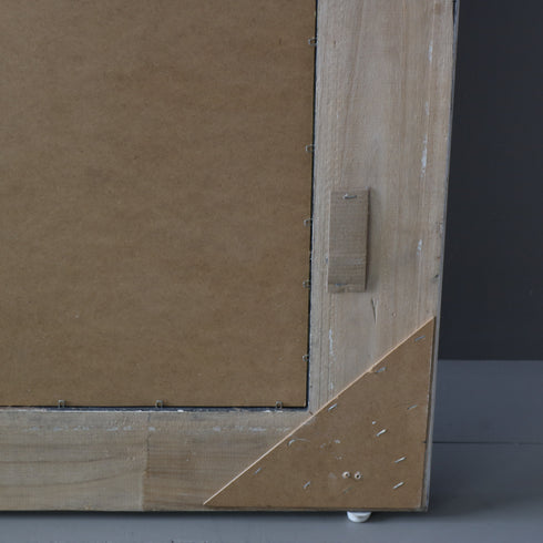 アンティーク調ミラー 白 木製 高さ193㎝ 幅92㎝ 奥行き4.5㎝ 【D795】