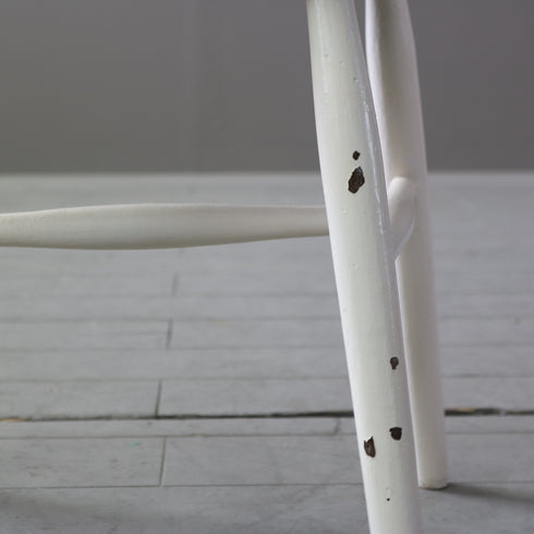 アンティーク調チェア 白 木製 高さ88㎝ 幅44㎝ 奥行き44㎝ 【C796】
