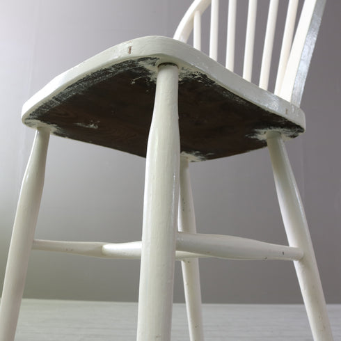 アンティーク調チェア 白 木製 高さ88㎝ 幅44㎝ 奥行き44㎝ 【C796】