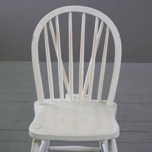 アンティーク調チェア 白 木製 高さ87㎝ 幅44㎝ 奥行き45㎝ 【C797】