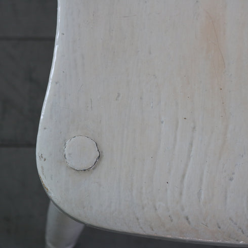 アンティーク調チェア 白 木製 高さ87㎝ 幅44㎝ 奥行き45㎝ 【C797】