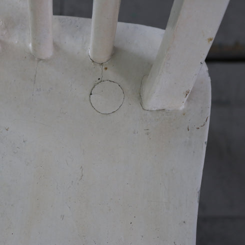 アンティーク調チェア 白 木製 高さ87㎝ 幅44㎝ 奥行き45㎝ 【C797】