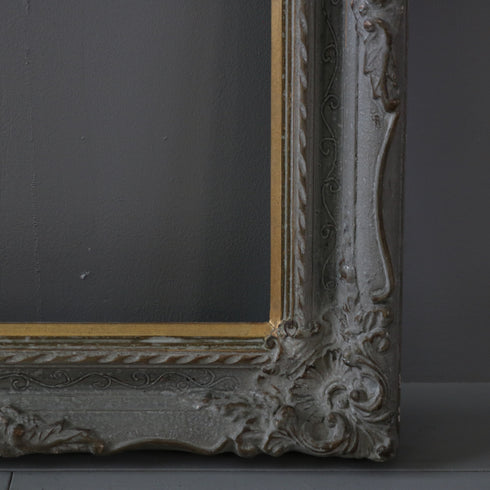 ヴィンテージ額縁 木製 グレー×ゴールド H62/W54/D6 【G798】