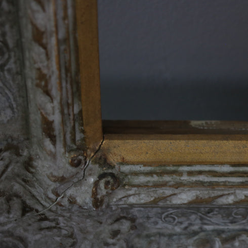 ヴィンテージ額縁 木製 グレー×ゴールド H62/W54/D6 【G798】