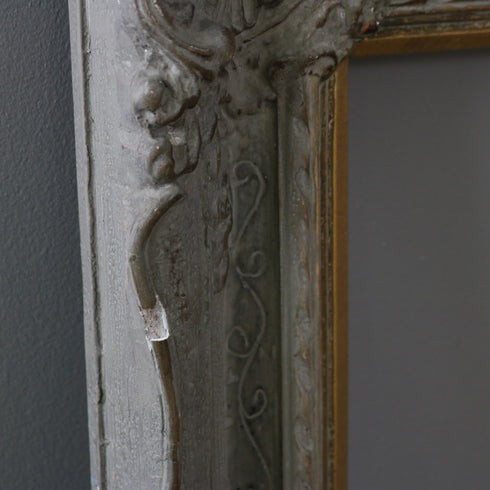 ヴィンテージ額縁 木製 グレー×ゴールド H62/W54/D6 【G798】