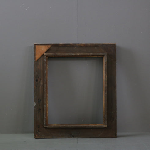 ヴィンテージ額縁 木製 グレー×ゴールド H62/W54/D6 【G798】