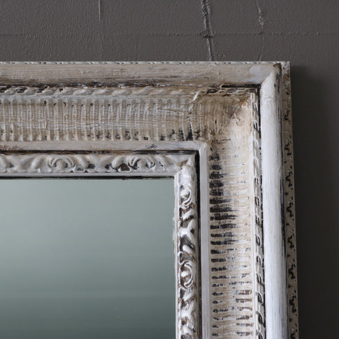 アンティーク調ミラー 木製 什器 高さ181㎝ 幅80㎝ 奥行き6㎝ 【D801】