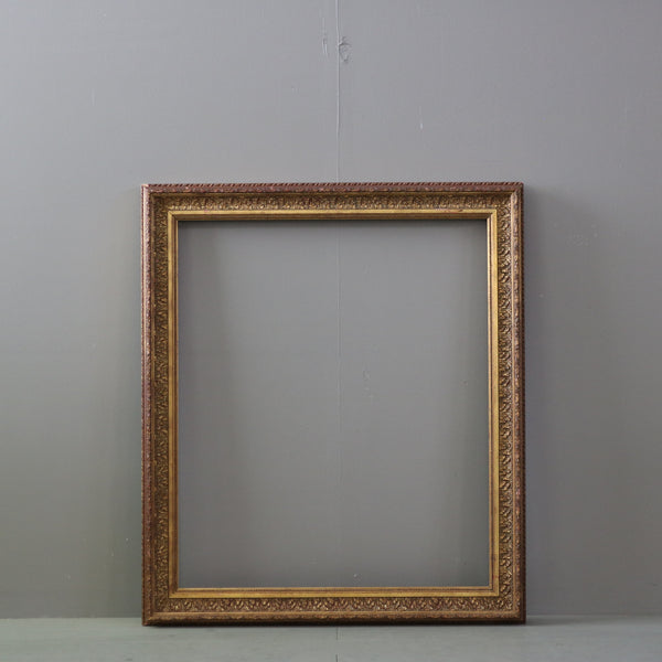 【G805】 ヴィンテージ額縁 木製 ゴールド H92.5/W80.5/D7