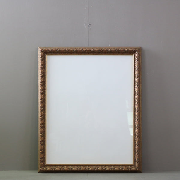 【G806】 ヴィンテージ額縁 木製 ゴールド アクリルガラス 背板 紐付き H103.5/W85.5/D7