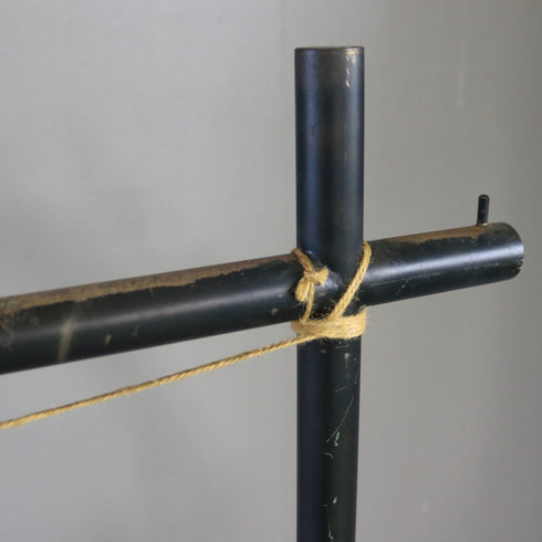 A13 黒ハンガーラック 金属製 什器 高さ155㎝ 幅120㎝ 奥行48㎝