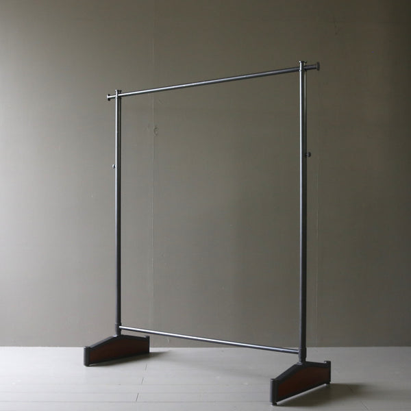 A16 ハンガーラック 伸縮 ウッド×アイアン 什器 高さ138㎝ 幅125㎝ 奥行46㎝