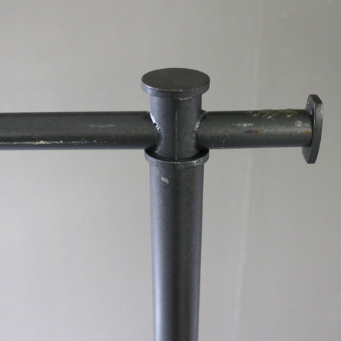 A17 ハンガーラック 伸縮 ウッド×アイアン 什器 高さ138㎝ 幅125㎝ 奥行46㎝