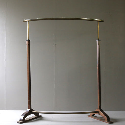 A18 U字ハンガーラック 伸縮 ウッド×アイアン 什器 高さ154㎝ 幅138㎝ 奥行53㎝