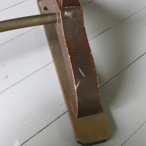 A18 U字ハンガーラック 伸縮 ウッド×アイアン 什器 高さ154㎝ 幅138㎝ 奥行53㎝