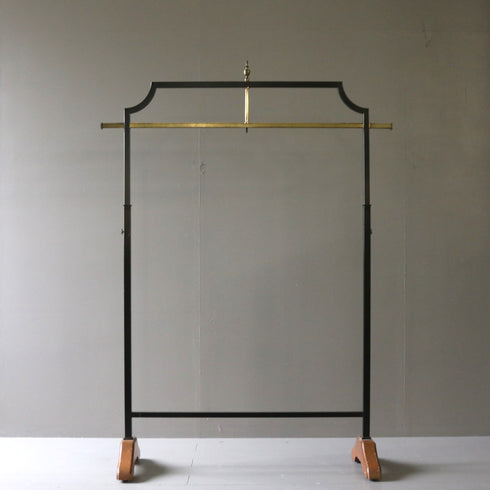 A21 ハンガーラック 伸縮 ウッド×アイアン 什器 高さ155㎝ 幅110㎝ 奥行40㎝