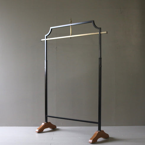 A21 ハンガーラック 伸縮 ウッド×アイアン 什器 高さ155㎝ 幅110㎝ 奥行40㎝