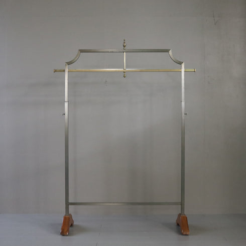 A25 ハンガーラック 伸縮 ウッド×アイアン 什器 高さ149㎝ 幅119㎝ 奥行40㎝