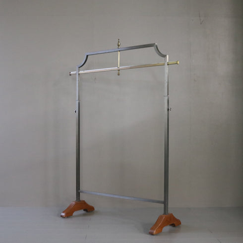 A25 ハンガーラック 伸縮 ウッド×アイアン 什器 高さ149㎝ 幅119㎝ 奥行40㎝