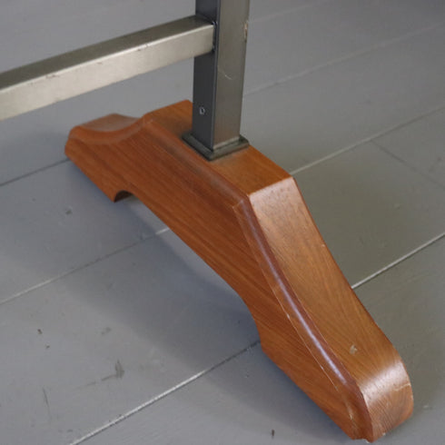 A25 ハンガーラック 伸縮 ウッド×アイアン 什器 高さ149㎝ 幅119㎝ 奥行40㎝