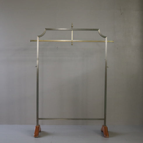 ハンガーラック 伸縮 ウッド×アイアン 什器 高さ149㎝ 幅110㎝ 奥行40㎝ 【配送ランクD】【A26】