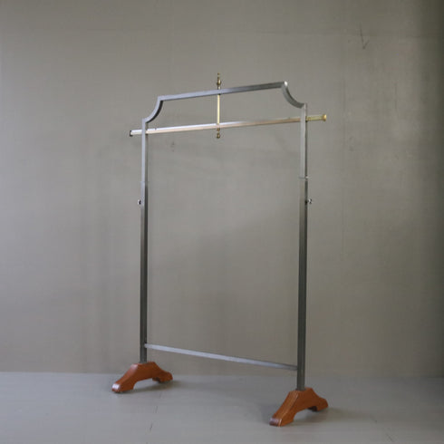 ハンガーラック 伸縮 ウッド×アイアン 什器 高さ149㎝ 幅110㎝ 奥行40㎝ 【配送ランクD】【A26】