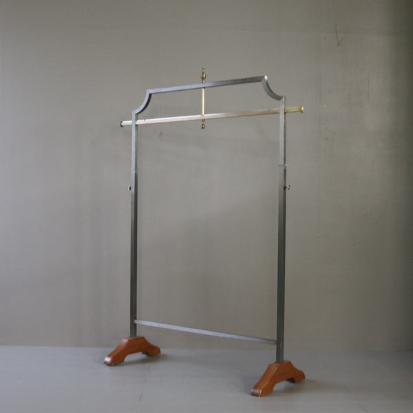 A26 ハンガーラック 伸縮 ウッド×アイアン 什器 高さ149㎝ 幅110㎝ 奥行40㎝