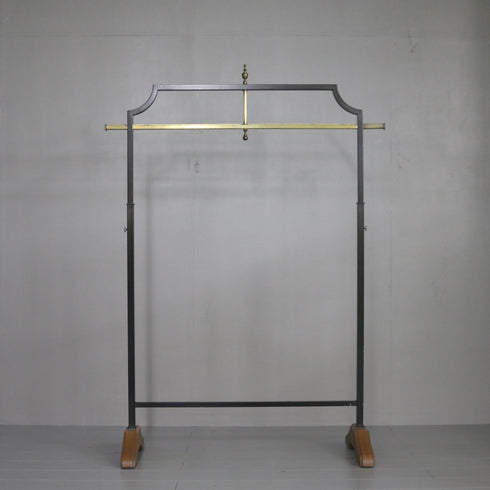 A31 ハンガーラック 伸縮 ウッド×アイアン 什器 高さ155㎝ 幅110㎝ 奥行40㎝